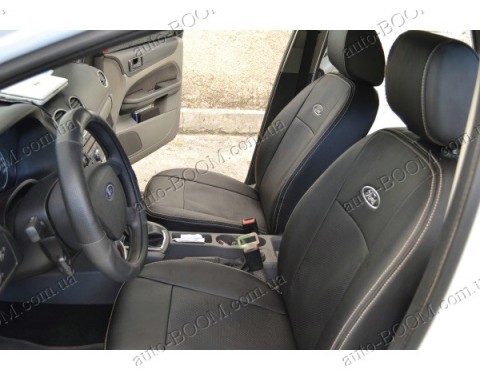 Автомобильные чехлы из экокожи Ford Focus 3 Sport+ 11- хэтчбек (Союз-Авто)