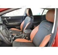 Автомобильные чехлы из экокожи Kia Sportage 4 15- (Союз-Авто)