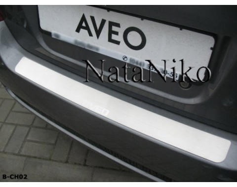 Накладка на бампер Chevrolet Aveo 05-11 (NataNiko)