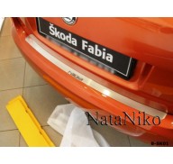 Накладка на бампер Skoda Fabia 2 07- хетчбек 5дверей (NataNiko)