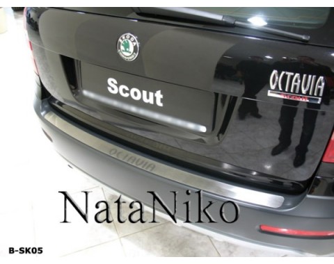 Накладка на бампер Skoda Octavia A5 04-09 универсал (NataNiko)