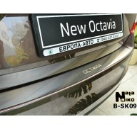 Накладка на бампер Skoda Octavia A7 13- (NataNiko)