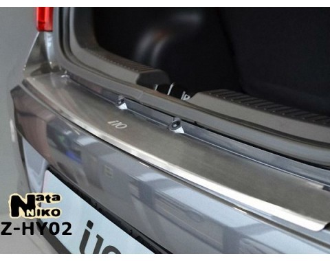 Накладка на бампер с загибом Hyundai i10 07-13 (NataNiko)