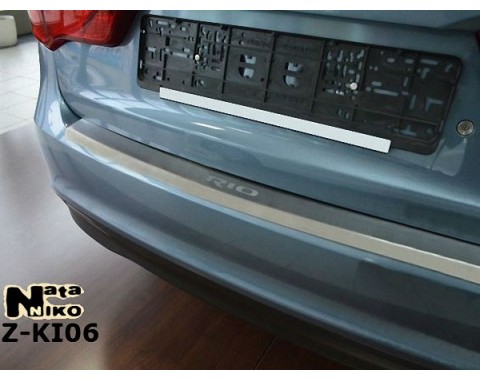 Накладка на бампер с загибом Kia Rio 11- (NataNiko)
