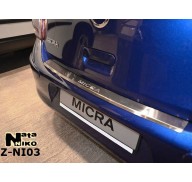 Накладка на бампер с загибом Nissan Micra 10- (NataNiko)