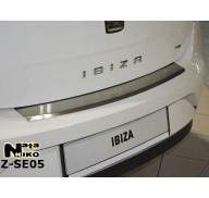 Накладка на бампер с загибом Seat Ibiza 4 08- (NataNiko)