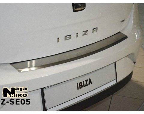 Накладка на бампер с загибом Seat Ibiza 4 08- (NataNiko)