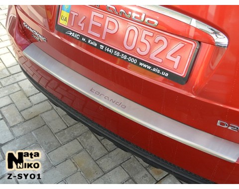 Накладка на бампер с загибом SsangYong Korando 10-  (NataNiko)