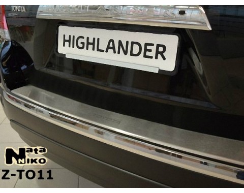 Накладка на бампер с загибом Toyota Highlander 2 07-13 (NataNiko)