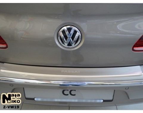 Накладка на бампер с загибом VW Passat CC 08-12 (NataNiko)