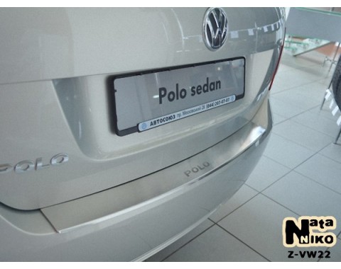 Накладка на бампер с загибом VW Polo 5 09- (NataNiko)