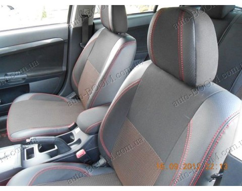 Чехлы на сиденья автомобиля Mitsubishi Lancer X 10 07-11 1,5L (MW Brothers премиум)
