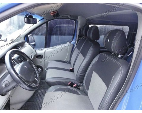 Чехлы на сиденья автомобиля Opel Vivaro 02- (1+2) (MW Brothers премиум)