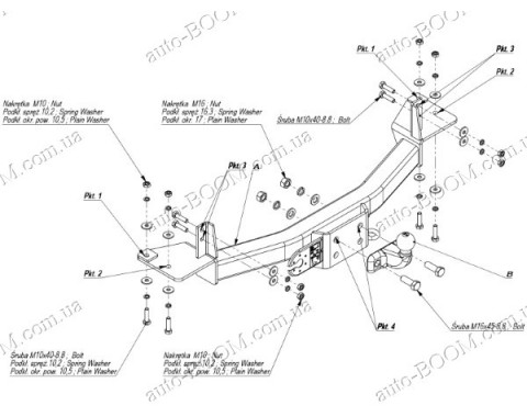 Фаркоп на Jeep Wrangler 97-07