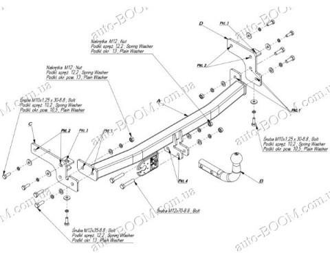 Фаркоп на Mitsubishi Lancer 9 03-07