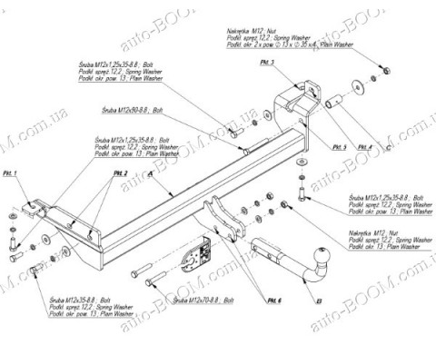 Фаркоп на Opel Frontera B 98-03