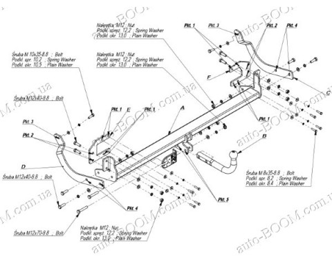 Фаркоп на Peugeot 407 04-11 универсал