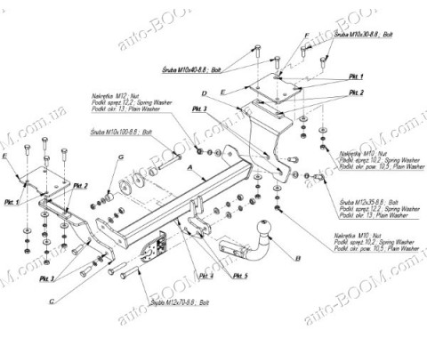 Фаркоп на Suzuki Swift 2 91-96