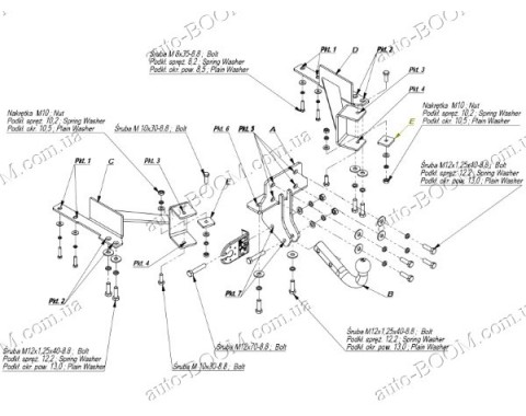 Фаркоп на Toyota Prado 120 02-09 5дверей