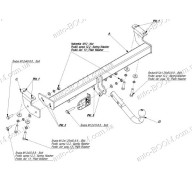 Фаркоп на Toyota RAV4 2 00-05, 5дверей, 4x4, шины 215/70 R16
