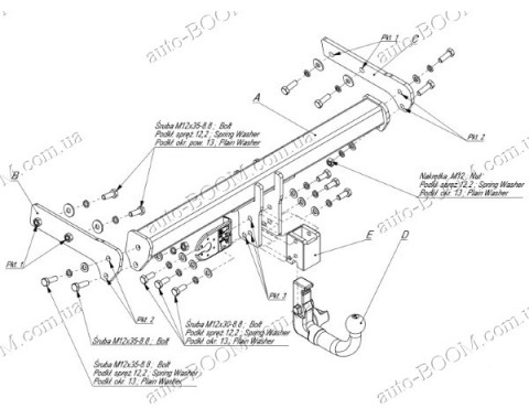 Фаркоп на Volvo V70 07-13