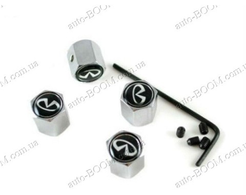 Колпачки на ниппель с логотипом Infiniti EX37 08- (Carmos)