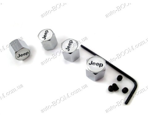 Колпачки на ниппель с логотипом Jeep Cherokee 13- (Carmos)