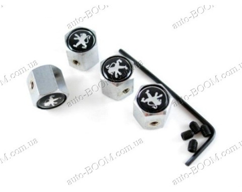 Колпачки на ниппель с логотипом Peugeot Bipper 08- (Carmos)