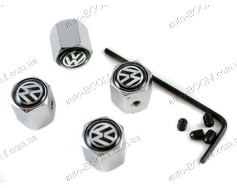 Колпачки на ниппель с логотипом VW Golf 6 08-13 (Carmos)
