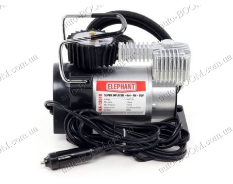 Компрессор для авто Elephant KA-12510 150psi/14Amp/37л/прикур./автостоп/переходник с быстросъемником