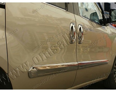 Молдинги дверей Fiat Doblo 2 10- 4шт нерж (Omsaline)