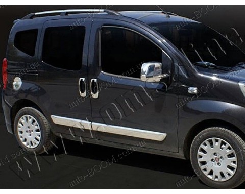 Молдинги дверей Fiat Fiorino 08- 4шт нерж (Omsaline)