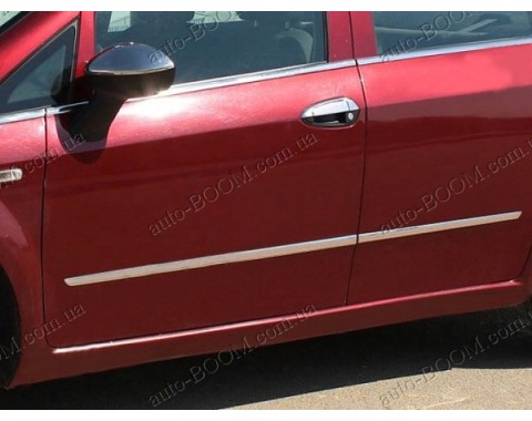 Молдинги дверей Fiat Linea 12- 4шт нерж (Omsaline)