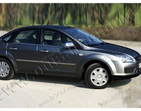 Молдинги дверей Ford Focus 2 05-08 хетчбек 5дверей, 4шт нерж (Omsaline)