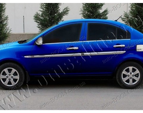 Молдинги дверей Hyundai Accent 3 06-10 4шт нерж (Omsaline)