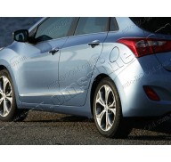 Молдинги дверей Hyundai i30 12- хетчбек 5дверей, 4шт нерж (Omsaline)