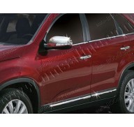 Молдинги дверей Kia Sorento 2 09- 4шт нерж (Omsaline)