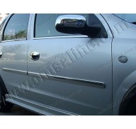 Молдинги дверей Opel Corsa C 00-06 хетчбек 5дверей, 4шт нерж (Omsaline)