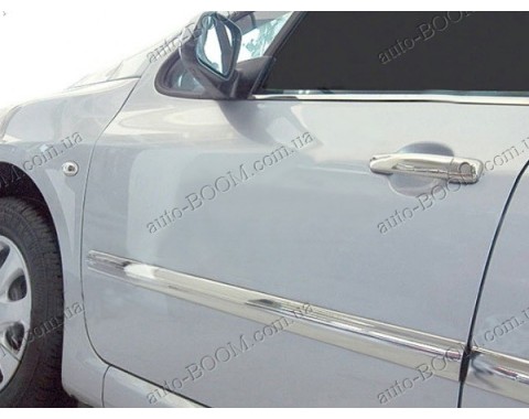 Молдинги дверей Peugeot 308 08-13 универсал, 4шт нерж (Omsaline)