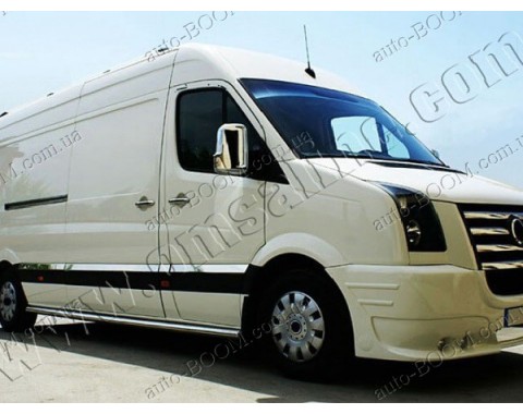 Молдинги дверей VW Crafter 11- короткая база, 10шт нерж (Omsaline)