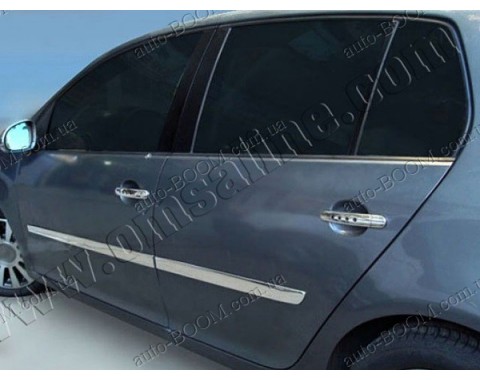 Молдинги дверей VW Golf 5 03-08 4шт нерж (Omsaline)