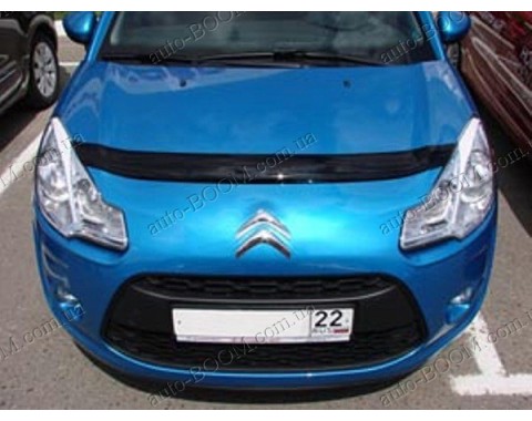 Дефлектор капота на Citroen C3 09- (Sim)