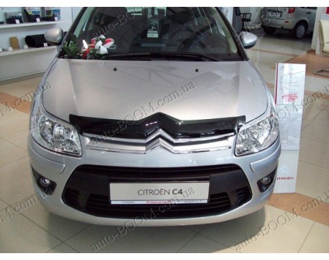 Дефлектор капота на Citroen C4 08-10 (Sim)