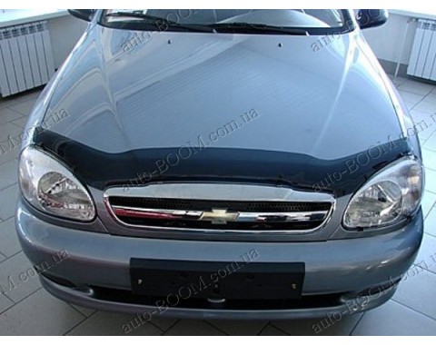 Дефлектор капота на Daewoo Lanos 96- темная (Sim)