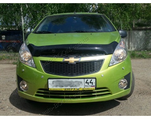 Дефлектор капота на Chevrolet Spark 2 09- темная (Sim)