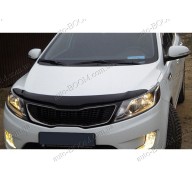 Дефлектор капота на Kia Rio 11-15 темная (Sim)