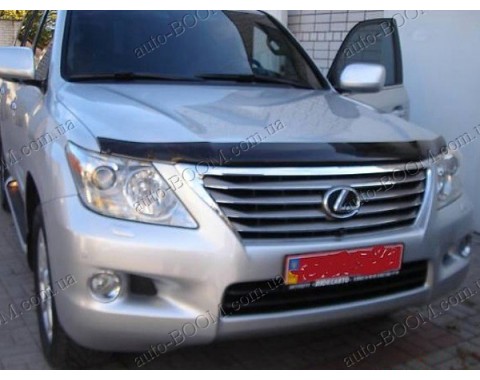 Дефлектор капота на Lexus LX 570 07- темные (Sim)
