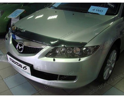 Дефлектор капота на Mazda 6 02-08 (Sim)