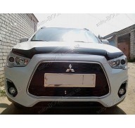 Дефлектор капота на Mitsubishi ASX 10-12 длинная (Sim)