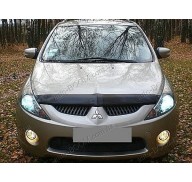 Дефлектор капота на Mitsubishi Grandis 03-11 (Sim)